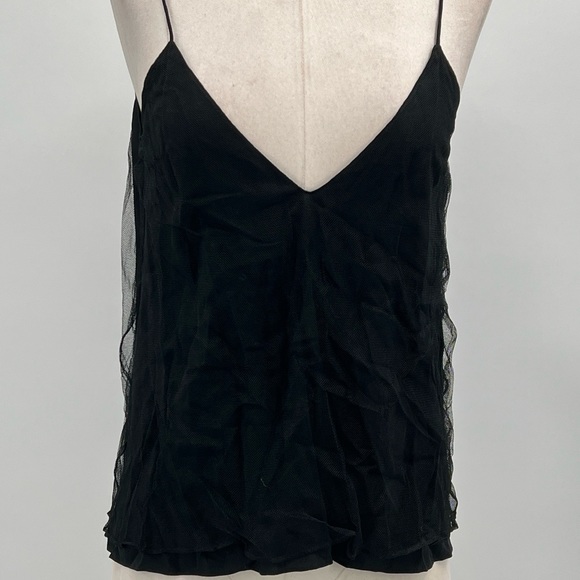 CHLOÉ ~ CHLOÉ LACE BLACK LONG SLEEVE BLOUSE WITH BAND COLLAR FLORAL DETAIL - Picture 12 of 16